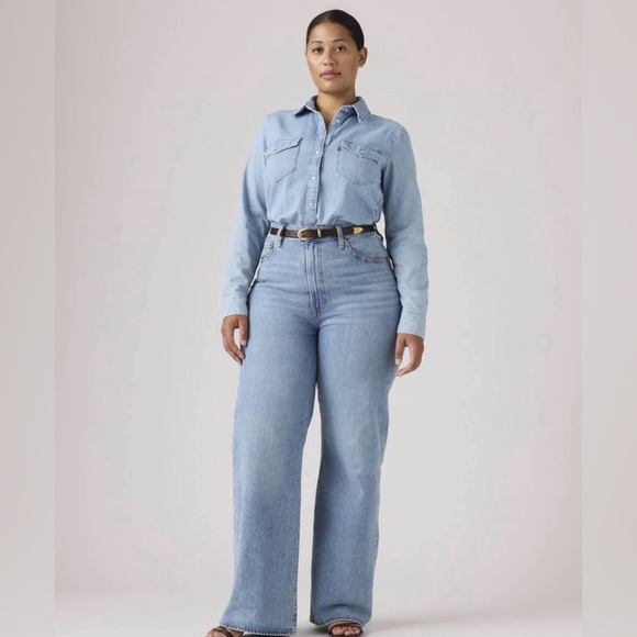 LEVI’S RIBCAGE WIDE LEG WOMEN'S JEANS - Picture 4 of 15